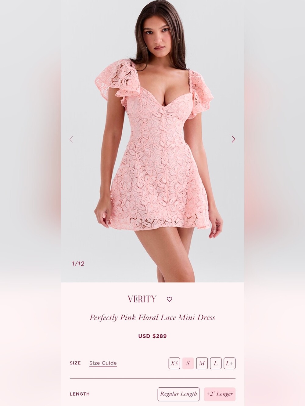 BNWT Small Tall House of CB Perfectly Pink Verity Dress